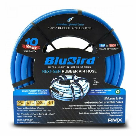 BLUBIRD Rubber Air Hose 1/4in x 25ft BB1425